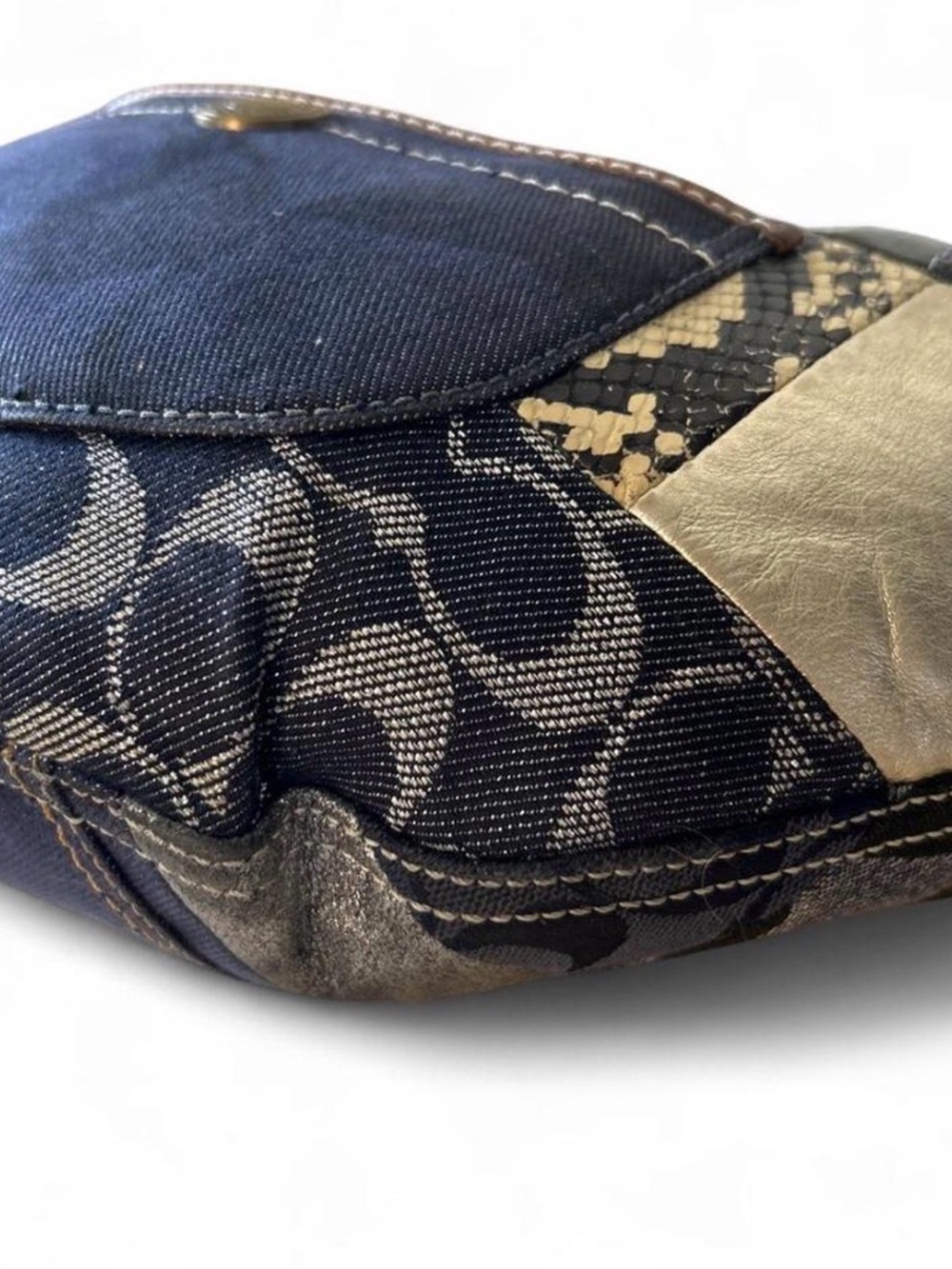 Coach Denim Patchwork Hobo Bag 2006 10019 - Picture 3 of 7